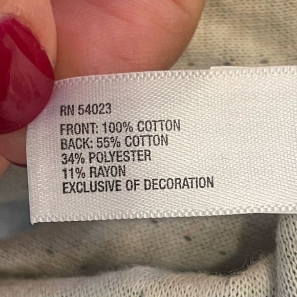 Gap Sleeveless Tank Sweatshirt Embellished Sequin Shoulders Medium Gray Holiday - Picture 8 of 10